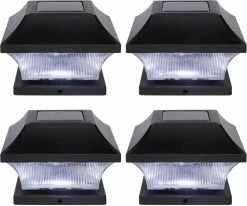 Lampe Solar Extérieure - Set De 4 Pièces - Capteur Jour & Nuit - Éclairage Jardin - Étanche - Capteur Extérieur & Jardin - Éclairage Extérieur - Rheme