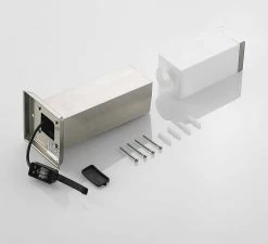 ELC - Lampe D'extérieur - 1lumière - Acier Inoxydable, Plastique - H: 45 Cm - E27 - Acier Inoxydable, Blanc -Glass Vases Boutique de vente 1200x1092