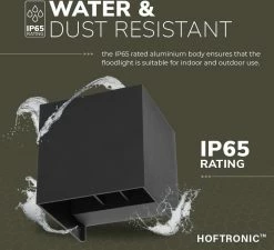 SANS MARQUE HOFTRONIC™ Lampe D'extérieur / Applique LED Zwart - Cube éclairé Des Deux Côtés - IP54 - Cube Kansas - 6 Watt - Lampe Carrée Adaptée à L'intérieur Et à L'extérieur -Glass Vases Boutique de vente 1200x1094 1