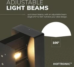 SANS MARQUE HOFTRONIC™ Lampe D'extérieur / Applique LED Zwart - Cube éclairé Des Deux Côtés - IP54 - Cube Kansas - 6 Watt - Lampe Carrée Adaptée à L'intérieur Et à L'extérieur -Glass Vases Boutique de vente 1200x1094