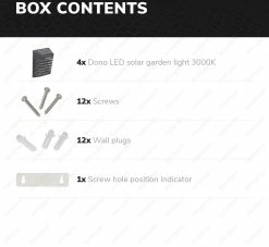 HOFTRONIC Dono - 4x Lampe D'extérieur Solar - Convient Pour Clôture, Façade Et Allée - Avec Interrupteur Crépusculaire - étanche IP65 - 3000K Blanc Chaud - Éclairage De Jardin à L'énergie Solaire -Glass Vases Boutique de vente 1200x1102 1