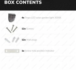 HOFTRONIC - 4x Lampe D'extérieur Solar - Convient Pour Clôture, Façade Et Allée - Avec Interrupteur Crépusculaire - étanche IP65 - 3000K Blanc Chaud - Éclairage De Jardin à L'énergie Solaire -Glass Vases Boutique de vente 1200x1102