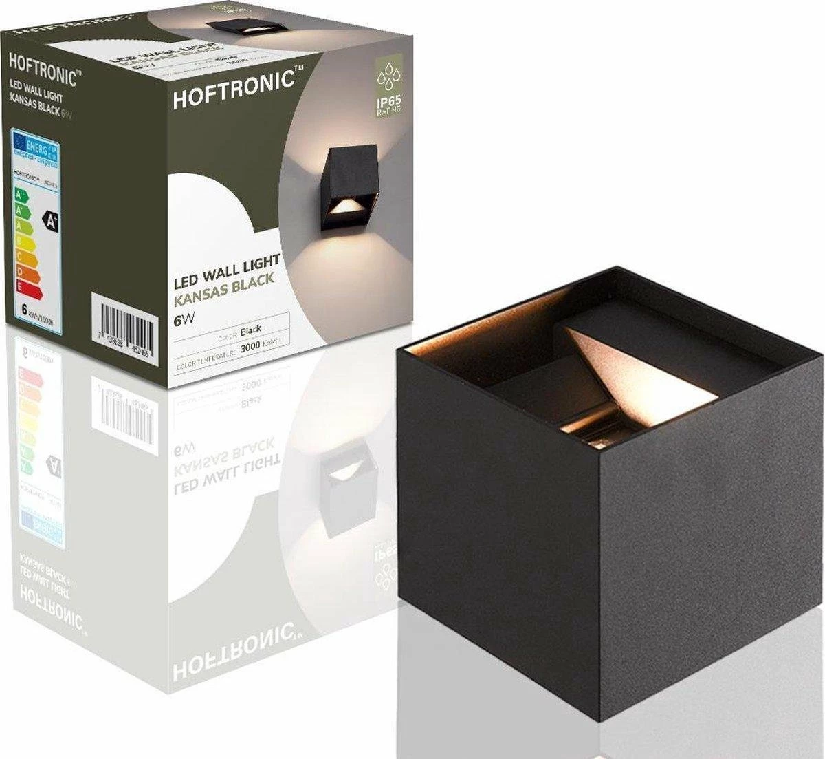 HOFTRONIC™ Lampe D'extérieur / Applique LED Zwart - 3 Pièces - Cube éclairant Des Deux Côtés - IP65 - Cube Kansas - 6 Watt - Lampe Carrée Adaptée à L'intérieur Et à L'extérieur 3 HOFTRONIC™ Lampe D'extérieur / Applique LED Zwart - 3 Pièces - Cube éclairant Des Deux Côtés - IP65 - Cube Kansas - 6 Watt - Lampe Carrée Adaptée à L'intérieur Et à L'extérieur – Image 3