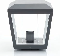 Lucande - Lampe Sur Pied - 1 Lumière - Aluminium Moulé Sous Pression, Polycarbonate - H: 26 Cm - E27 - Gris Foncé -Glass Vases Boutique de vente 1200x1118