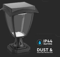 V-tac VT-983 Sevilla Solar Piédestal - Énergie Solaire - Lampe LED - 2 Couleurs De Lumière -Glass Vases Boutique de vente 1200x1122