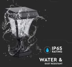 V-tac VT-983 Valencia Solar Piédestal - Énergie Solaire - Lampe LED - 3 Couleurs De Lumière -Glass Vases Boutique de vente 1200x1126 1