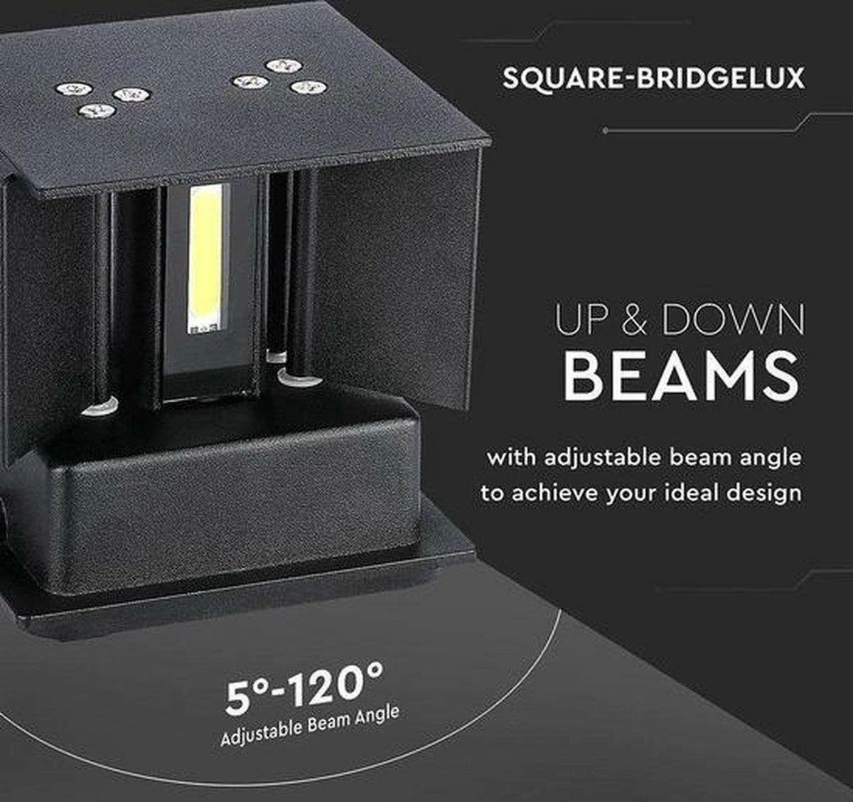 HOFTRONIC™ Lampe D'extérieur / Applique LED Zwart - 3 Pièces - Cube éclairant Des Deux Côtés - IP65 - Cube Kansas - 6 Watt - Lampe Carrée Adaptée à L'intérieur Et à L'extérieur 25 HOFTRONIC™ Lampe D'extérieur / Applique LED Zwart - 3 Pièces - Cube éclairant Des Deux Côtés - IP65 - Cube Kansas - 6 Watt - Lampe Carrée Adaptée à L'intérieur Et à L'extérieur – Image 25