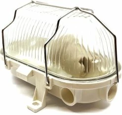 ELEKTROFIX Bulleye / Lampe D'écurie / Lampe De Ponçage - étanche Aux éclaboussures - E27 - Max 60W - Verre De Sécurité - IP44 - Blanc -Glass Vases Boutique de vente 1200x1137