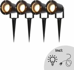 Spots De Jardin Proventa Longlife Plein Air Lampe LED - Multipack - Résistant Aux Intempéries
