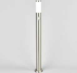 Lindby - Lampe D'extérieur Avec Capteur - 1 Lumière - Acier Inoxydable, Polycarbonate - H : 110 Cm - E27 - Acier Inoxydable, Blanc -Glass Vases Boutique de vente 1200x1139