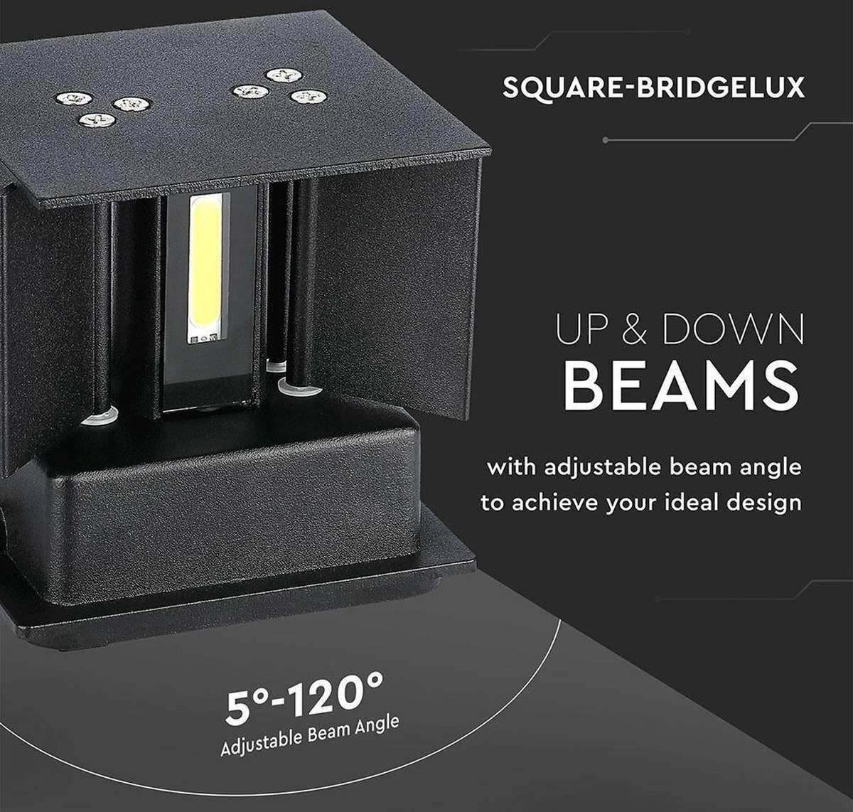 HOFTRONIC™ Lampe D'extérieur / Applique LED Zwart - 3 Pièces - Cube éclairant Des Deux Côtés - IP65 - Cube Kansas - 6 Watt - Lampe Carrée Adaptée à L'intérieur Et à L'extérieur 22 HOFTRONIC™ Lampe D'extérieur / Applique LED Zwart - 3 Pièces - Cube éclairant Des Deux Côtés - IP65 - Cube Kansas - 6 Watt - Lampe Carrée Adaptée à L'intérieur Et à L'extérieur – Image 22