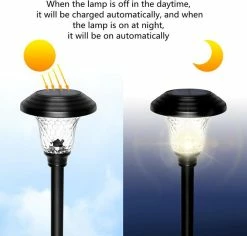 SANS MARQUE TDR - Lampe à Gazon Solar - Acier Inoxydable - Éclairage De Jardin Extérieur étanche - 4 PIECES PAR ENSEMBLE - Lumière Noire Et Blanche -Glass Vases Boutique de vente 1200x1146 3