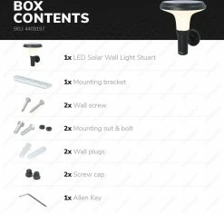 HOFTRONIC Stuart - LED Solar Applique Murale Extérieure 4.5W 3000K IP65 Brûlures à 12 Heures Sur Une Charge - L' éclairage De Jardin Solaire Solar Lampe Extérieure -Glass Vases Boutique de vente 1200x1149 1