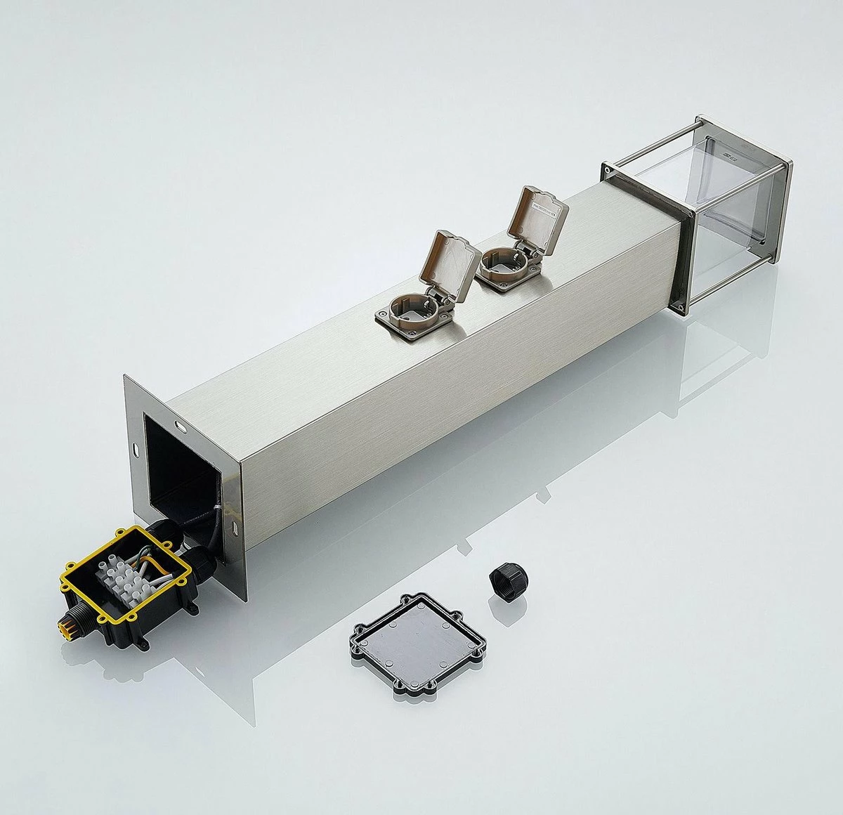 Lindby - Lampe D'extérieur - 1lumière - Acier Inoxydable, Polycarbonate - H: 70 Cm - E27 - Acier Inoxydable, Clair 8 Lindby - Lampe D'extérieur - 1lumière - Acier Inoxydable, Polycarbonate - H: 70 Cm - E27 - Acier Inoxydable, Clair – Image 8