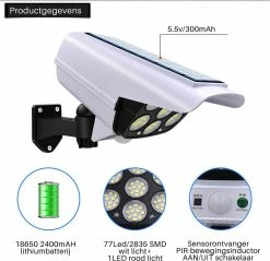 SANS MARQUE 77 LED Lumière Solar Capteur De Motion Sécurité Caméra Factice Sans Fil Lumière D'inondation Extérieure IP65 Lampe étanche 3 Modus Pour La Maison Jardin -Glass Vases Boutique de vente 1200x1161 2