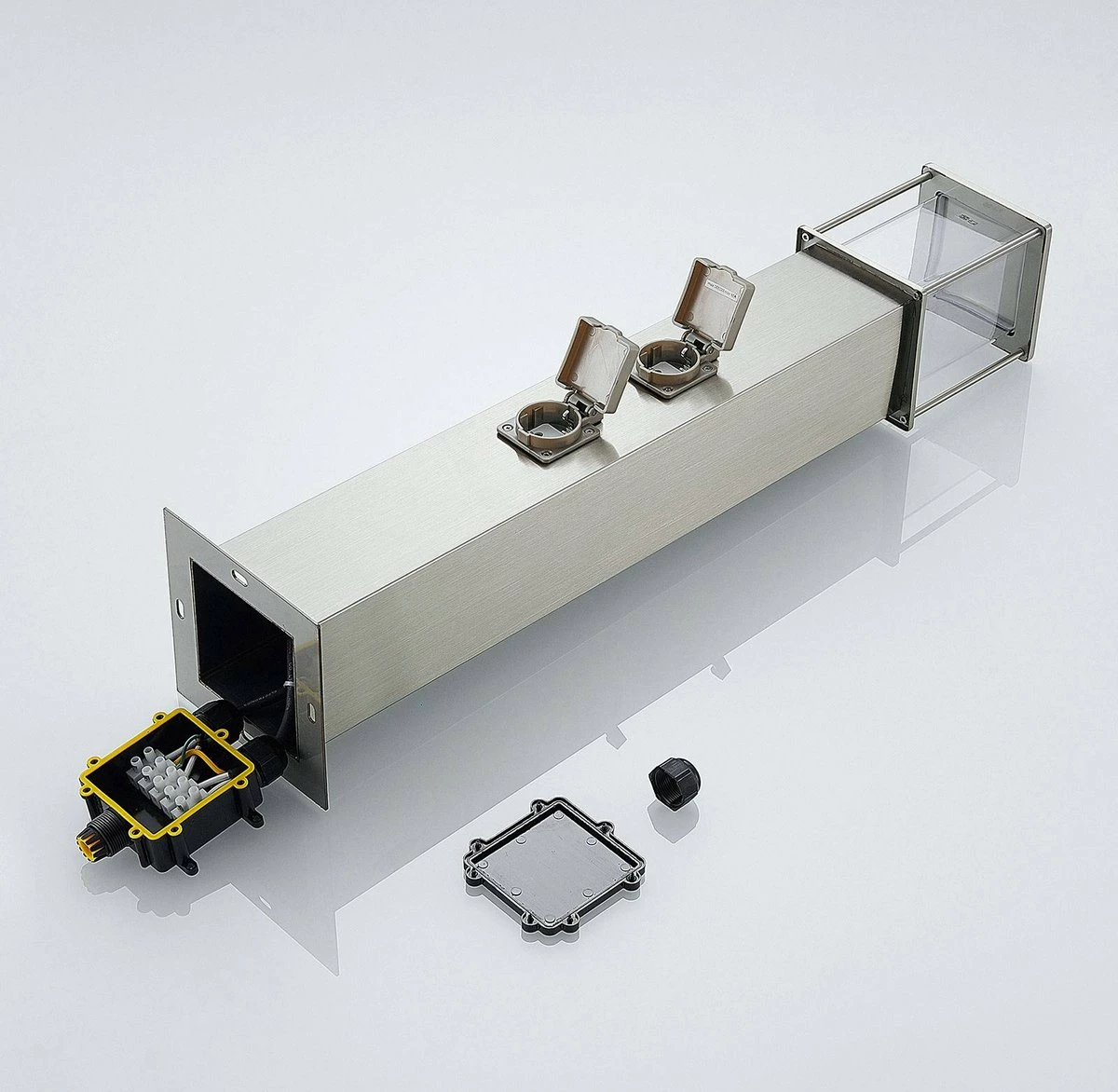 Lindby - Lampe D'extérieur - 1lumière - Acier Inoxydable, Polycarbonate - H: 70 Cm - E27 - Acier Inoxydable, Clair 9 Lindby - Lampe D'extérieur - 1lumière - Acier Inoxydable, Polycarbonate - H: 70 Cm - E27 - Acier Inoxydable, Clair – Image 9