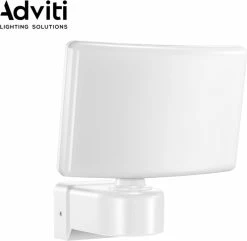Adviti TOS LED - Floodlight - Cornermount - IP65 - IK10 Boîtier Résistant Aux Chocs - 4000K - 2200lm - 30W/230V - Wit - Floodlight - Floodlight - Lampe De Chantier - Garantie 3 Ans !