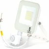 Aigostar Lampe D'extérieur Blanche Avec Détecteur De Mouvement IR | Projecteur LED 20W~1800Lm=200W | Blanc Froid 4000K | étanche IP65