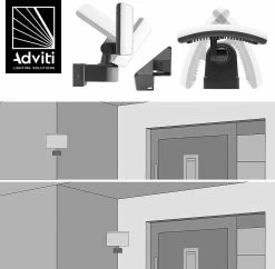 Adviti TOS LED - Projecteur - Cornermount - IP65 - IK10 Boîtier Résistant Aux Chocs - 4000K - 2200lm - 30W/230V - Zwart - Floodlight - Floodlight - Lampe De Chantier - Garantie 3 Ans ! -Glass Vases Boutique de vente 1200x1178