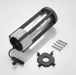 Lucande - Lampe Sur Pied - 1 Lumière - Aluminium, Plastique - H : 42 Cm - E27 - Gris Foncé (RAL 840-M), Clair -Glass Vases Boutique de vente 1200x1181 5