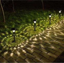 SANS MARQUE TDR - Lampe à Gazon Solar - Acier Inoxydable - Éclairage De Jardin Extérieur étanche - 4 PIECES PAR ENSEMBLE - Lumière Noire Et Blanche -Glass Vases Boutique de vente 1200x1182 3