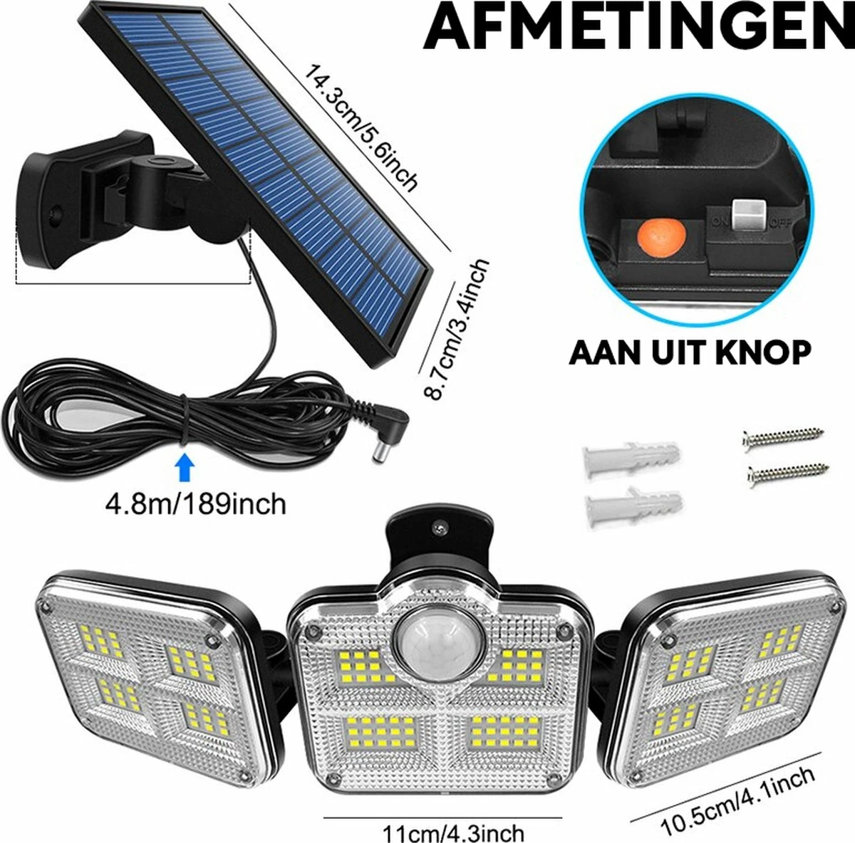 FlowShop -Éclairage Solar Éclairage Extérieur Led 20W - Siècle Des Lumières Solaire - Panneaux Lampe Solar - Rotatif Avec Capteur - Trois Positions 5 FlowShop -Éclairage Solar Éclairage Extérieur Led 20W - Siècle Des Lumières Solaire - Panneaux Lampe Solar - Rotatif Avec Capteur - Trois Positions – Image 5