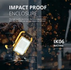 Lightexpert Lampe De Chantier LED Blinq Batterie - 100 Watt 2500 Lumen - Blanc Lumière Du Jour 6400K - LED Rechargeable - 4 Modes D'éclairage - IP65 étanche - Jusqu'à 12 Heures De Lumière Sur Une Seule Charge - Lampe à Batterie -Glass Vases Boutique de vente 1200x1185