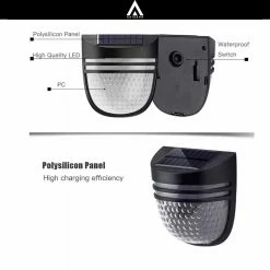 Arisenn.com Arisenn® Moon Crystal Lampe Solar Extérieure - IP65 Étanche - Belle Technologie Solar Applique Murale Panneau Solaire Monocristal - 3000K Wit Chaud (atmosphérique) - Éclairage Solaire De Jardin | Applique Murale Clôture -Glass Vases Boutique de vente 1200x1198 11