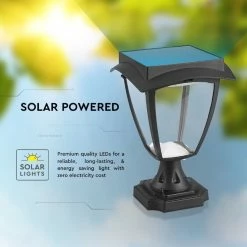 V-tac VT-983 Sevilla Solar Piédestal - Énergie Solaire - Lampe LED - 2 Couleurs De Lumière -Glass Vases Boutique de vente 1200x1198 16