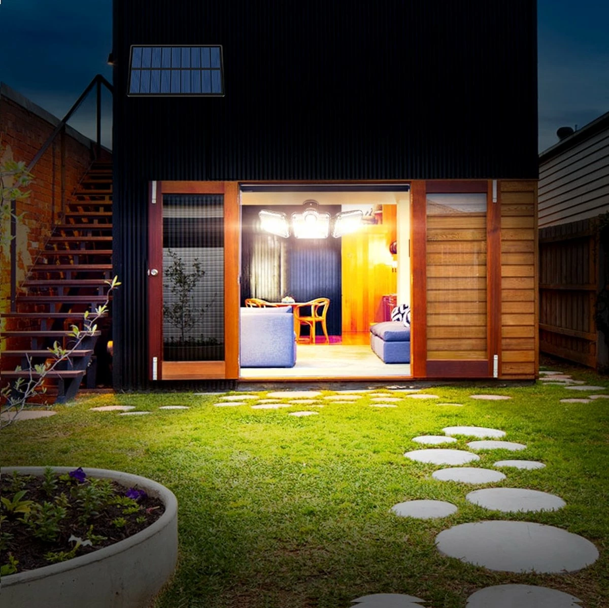 FlowShop -Éclairage Solar Éclairage Extérieur Led 20W - Siècle Des Lumières Solaire - Panneaux Lampe Solar - Rotatif Avec Capteur - Trois Positions 2 FlowShop -Éclairage Solar Éclairage Extérieur Led 20W - Siècle Des Lumières Solaire - Panneaux Lampe Solar - Rotatif Avec Capteur - Trois Positions – Image 2