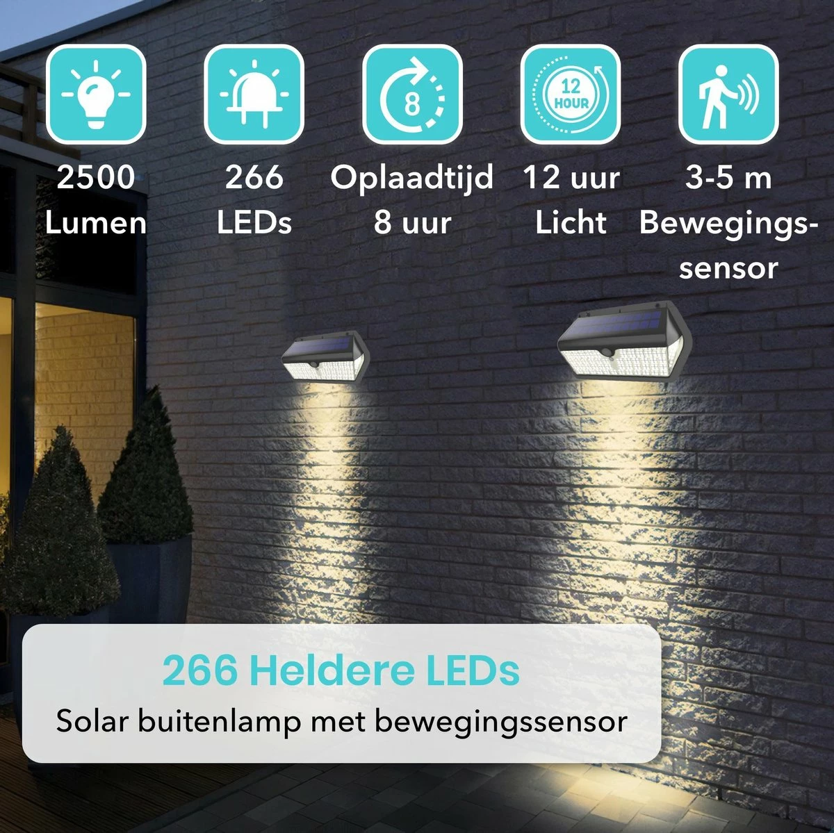 Lampe D'extérieur Solar Iqonic Avec Détecteur De Mouvement - 266 LED - IP65 étanche - Applique Murale - Éclairage De Jardin à L'énergie Solaire - Siècle Des Lumières Extérieur 3 Lampe D'extérieur Solar Iqonic Avec Détecteur De Mouvement - 266 LED - IP65 étanche - Applique Murale - Éclairage De Jardin à L'énergie Solaire - Siècle Des Lumières Extérieur – Image 3