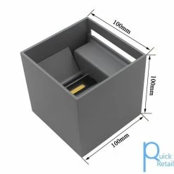 Quick Retail Applique LED - Lampe D'extérieur - Éclairage Extérieur Extérieur - Éclairage LED étanche - Vente Quick - Grijs -Glass Vases Boutique de vente 1200x1200 10