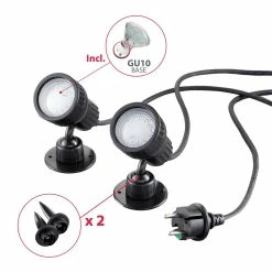 B.K.Licht - LED Outdoor Lamp - Projecteurs - Lampe De Jardin - Lampe D'extérieur - Broche De Terre - Extérieurs - Orientables - Lot De 2 -Glass Vases Boutique de vente 1200x1200 1029