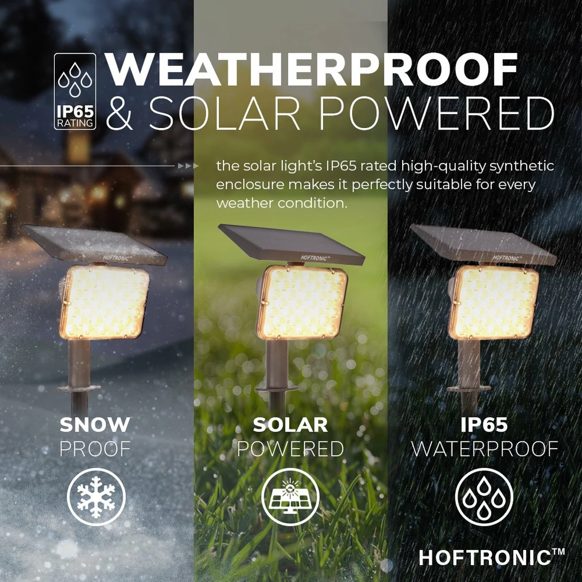 HOFTRONIC Eagle - Spot LED Solar Jardin - 3000K Et Dual Bicolore - 4 Modes D'éclairage - Etanche IP65 - Prick Spot Spot Au Sol - Lampe Solaire D'extérieur Avec Interrupteur Crépusculaire 5 HOFTRONIC Eagle - Spot LED Solar Jardin - 3000K Et Dual Bicolore - 4 Modes D'éclairage - Etanche IP65 - Prick Spot Spot Au Sol - Lampe Solaire D'extérieur Avec Interrupteur Crépusculaire – Image 5