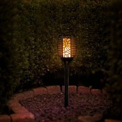 Proventa Lampe Solaire Torch Small Noire Avec Effet Flamme -Glass Vases Boutique de vente 1200x1200 1051