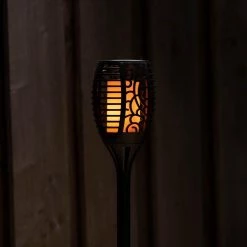 Proventa Lampe Solaire Torch Small Noire Avec Effet Flamme -Glass Vases Boutique de vente 1200x1200 1052