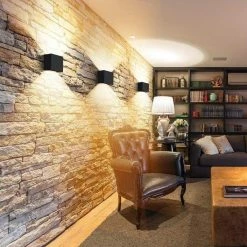 SANS MARQUE CPKG- Applique - Lampe Cube - Lampe D'extérieur - Pour Intérieur Et Extérieur - Noir - Industriel - Lampe LED - 10×10 Cm - 12 Watt -Glass Vases Boutique de vente 1200x1200 1059