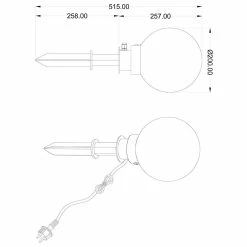 BES LED Lampe LED Spike Avec Prise - Trion Balino - Raccord E27 - Zwart Mat - Plastique - Ø200 -Glass Vases Boutique de vente 1200x1200 1085