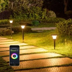 Lueas® Lampe De Jardin Solar Contrôlable Par Application - Éclairage Extérieur Solaire - Éclairage De Jardin Smart - Siècle Des Lumières De Chemin - Siècle Des Lumières D'allée
