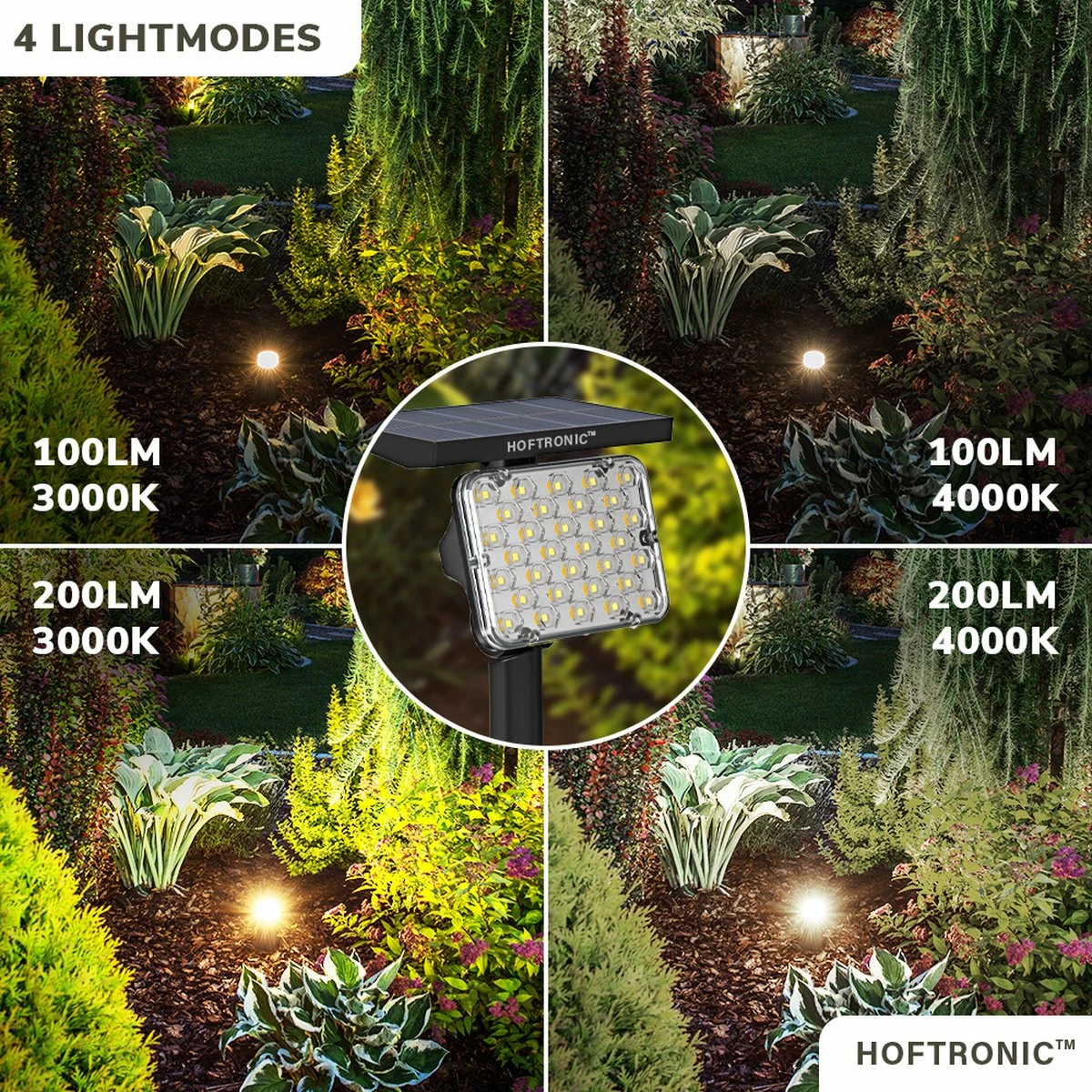 HOFTRONIC Eagle - Spot LED Solar Jardin - 3000K Et Dual Bicolore - 4 Modes D'éclairage - Etanche IP65 - Prick Spot Spot Au Sol - Lampe Solaire D'extérieur Avec Interrupteur Crépusculaire 14 HOFTRONIC Eagle - Spot LED Solar Jardin - 3000K Et Dual Bicolore - 4 Modes D'éclairage - Etanche IP65 - Prick Spot Spot Au Sol - Lampe Solaire D'extérieur Avec Interrupteur Crépusculaire – Image 14