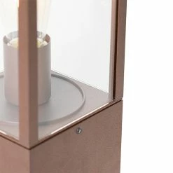 QAZQA Charlois - Lampe D'extérieur Sur Pied Industrielle | Lampadaire D'extérieur - 1 Lumière - H 40 Cm - Brun Rouille - Industriel - Éclairage Extérieur -Glass Vases Boutique de vente 1200x1200 1142