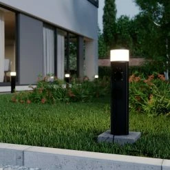 Lucande - Lampe Sur Pied - 1 Lumière - Aluminium Moulé Sous Pression - H: 47,8 Cm - G9 - Graphite -Glass Vases Boutique de vente 1200x1200 1162