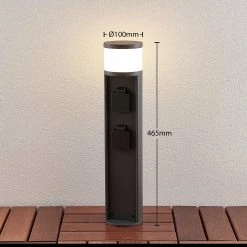 Lucande - Lampe Sur Pied - 1 Lumière - Aluminium Moulé Sous Pression - H: 47,8 Cm - G9 - Graphite -Glass Vases Boutique de vente 1200x1200 1163