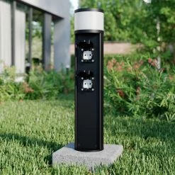 Lucande - Lampe Sur Pied - 1 Lumière - Aluminium Moulé Sous Pression - H: 47,8 Cm - G9 - Graphite -Glass Vases Boutique de vente 1200x1200 1165