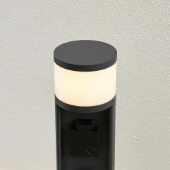 Lucande - Lampe Sur Pied - 1 Lumière - Aluminium Moulé Sous Pression - H: 47,8 Cm - G9 - Graphite -Glass Vases Boutique de vente 1200x1200 1167