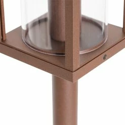 QAZQA Charlois - Lampe D'extérieur Sur Pied Industrielle | Lampadaire D'extérieur / 1 Lumière - H 100 Cm - Brun Rouille - Industriel - Éclairage Extérieur -Glass Vases Boutique de vente 1200x1200 1185