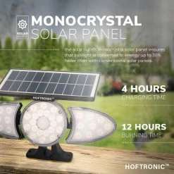 HOFTRONIC Fulco - Applique Solar LED - Détecteur De Mouvement Et Interrupteur Crépusculaire - 3000K Blanc Chaud - Lampe D'extérieur Solaire - Wintersolar -Glass Vases Boutique de vente 1200x1200 202