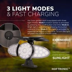 HOFTRONIC Fulco - Applique Solar LED - Détecteur De Mouvement Et Interrupteur Crépusculaire - 3000K Blanc Chaud - Lampe D'extérieur Solaire - Wintersolar -Glass Vases Boutique de vente 1200x1200 203