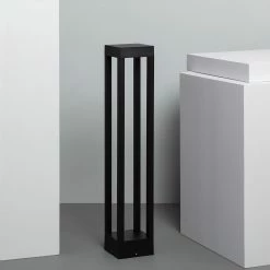 Bussandri Lampe D'extérieur Bussandri - Lampe Sur Pied - LED -10,8x10,8x60cm - Zwart -Glass Vases Boutique de vente 1200x1200 28