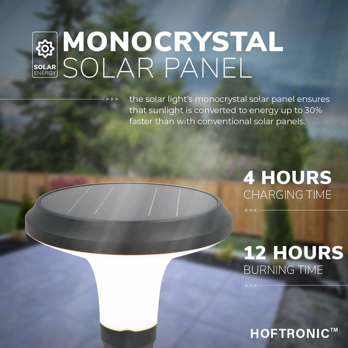 4x HOFTRONIC Layton - Éclairage De Chemin De Lampe Solar à LED 4.5W 3000K IP65 Brûle 12 Heures Sur Une Charge De Batterie - Éclairage De Jardin à L'énergie Solaire Lampe D'extérieur Solar 7 4x HOFTRONIC Layton - Éclairage De Chemin De Lampe Solar à LED 4.5W 3000K IP65 Brûle 12 Heures Sur Une Charge De Batterie - Éclairage De Jardin à L'énergie Solaire Lampe D'extérieur Solar – Image 7